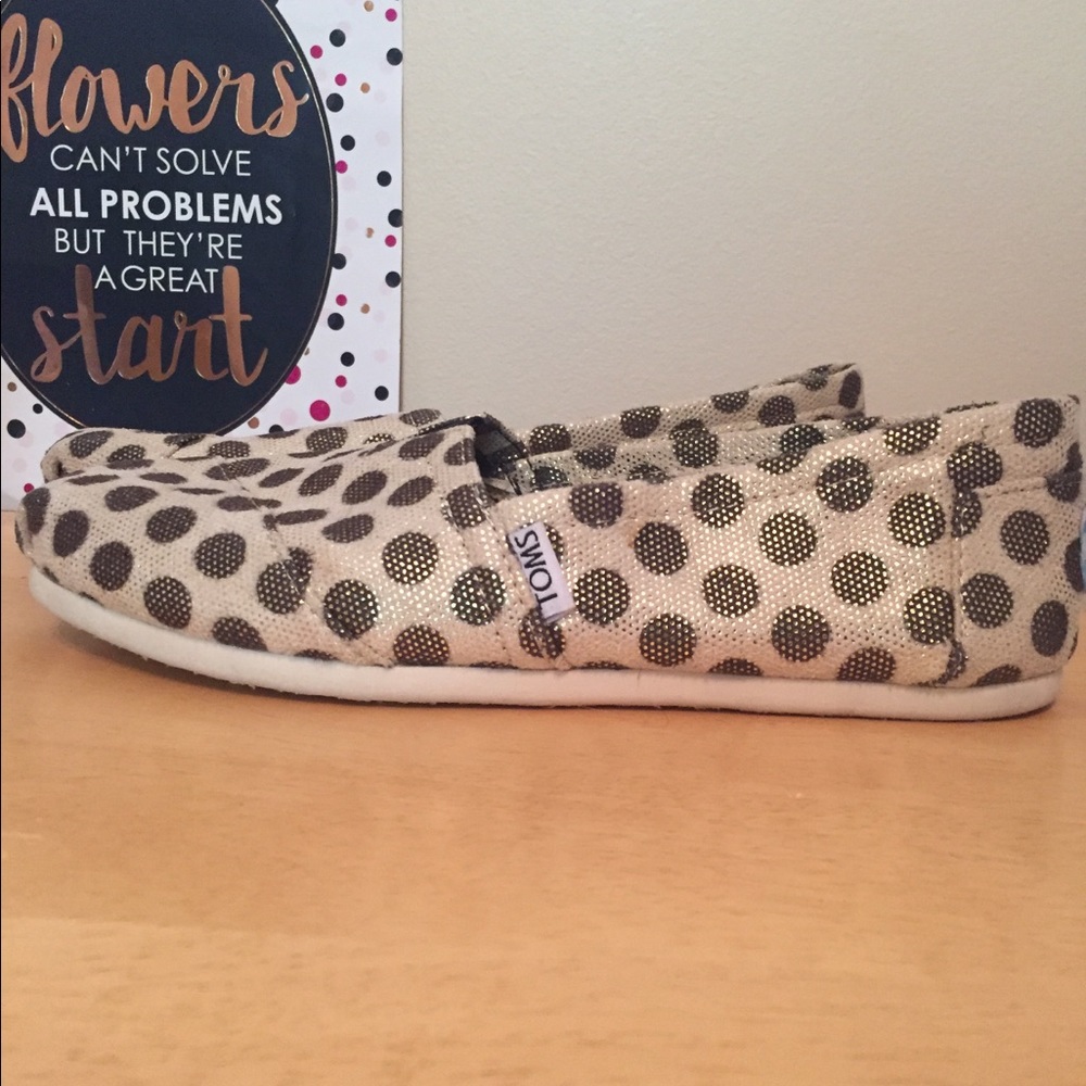 TOMS Polka Dot Brown size 8 - Picture 4 of 7